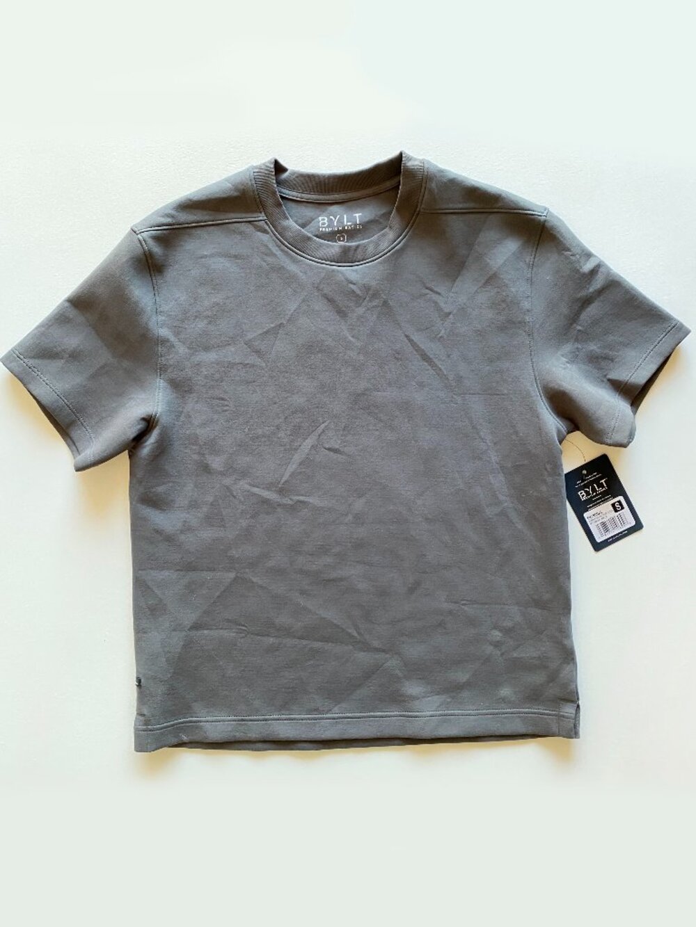 BYLT Premium NWT Basics Charcoal Roamknit Relaxed Short Sleeve T-Shirt Men's S